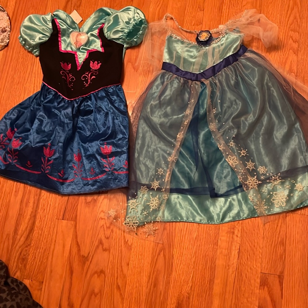 Anna and Elsa Disney dresses